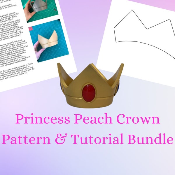Ensemble de modèles et tutoriels de couronne de princesse Peach