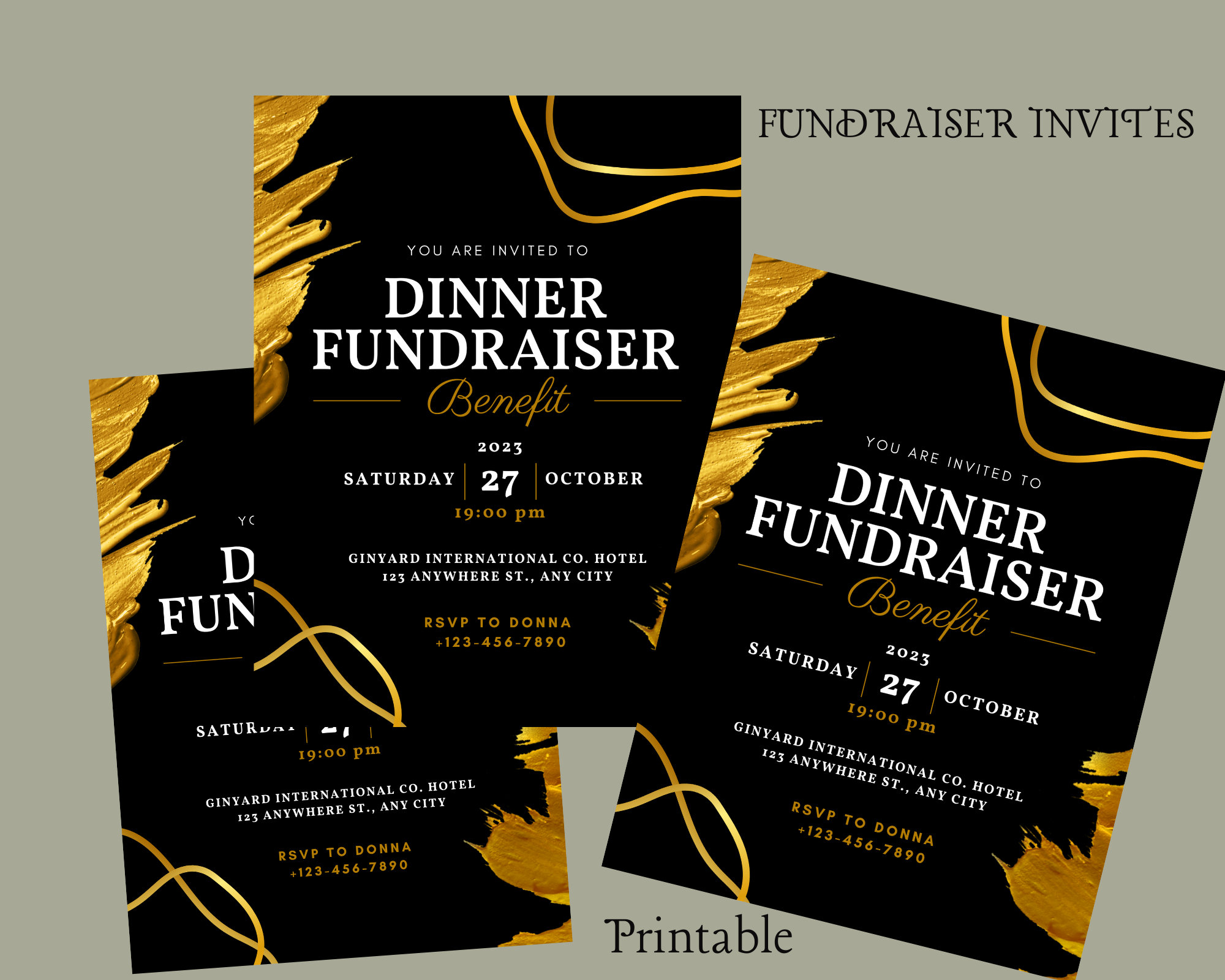 Fundraising Event Invite Template Business Charity Event Flyer
