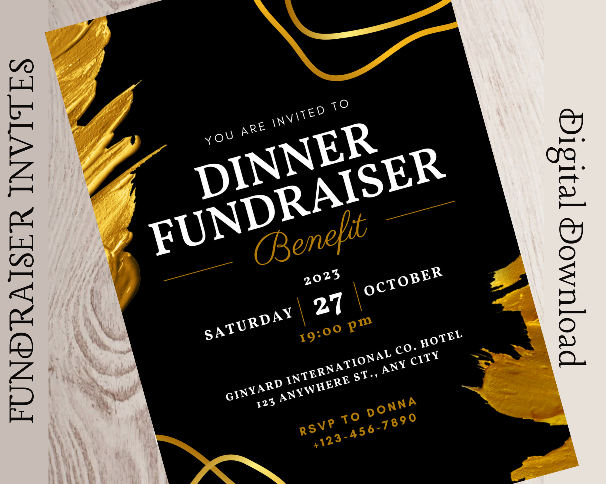 Fundraising Event Invite Template Business Charity Event Flyer