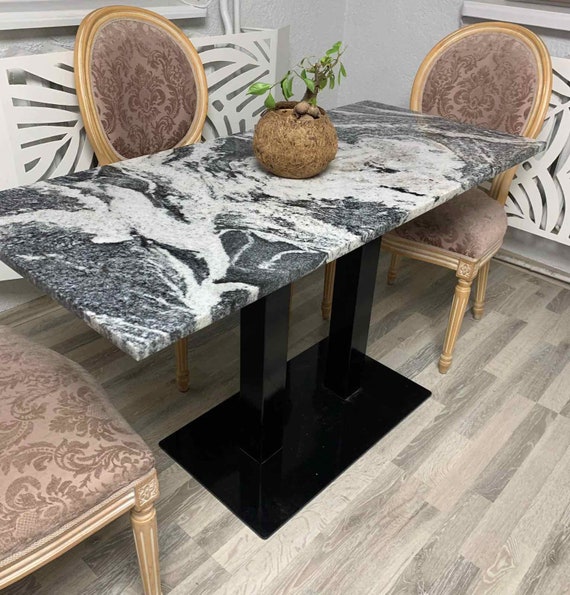 Modern Rectangular Natural Stone Dining Table Etsy