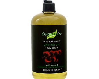 Organic Castor Oil, Cold-pressed, 100% Pure, Natural
