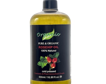 Organic Rosehip Oil, Cold-pressed, 100% Pure, Natural