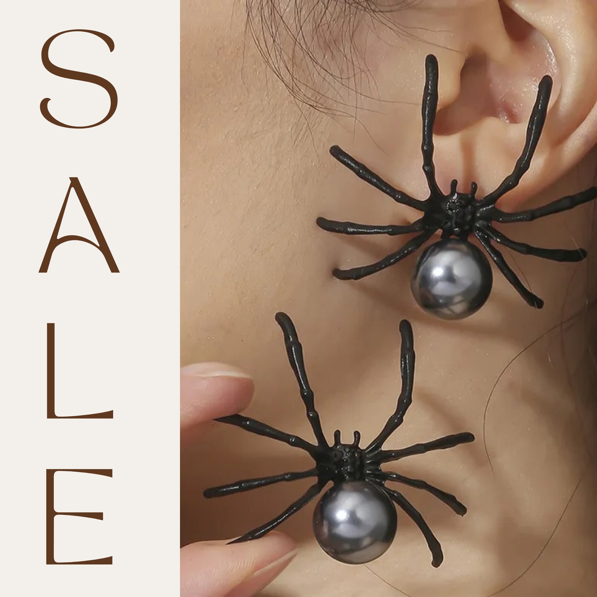 1pc Fashionable Vintage Alloy Spider & Spider Web Shaped