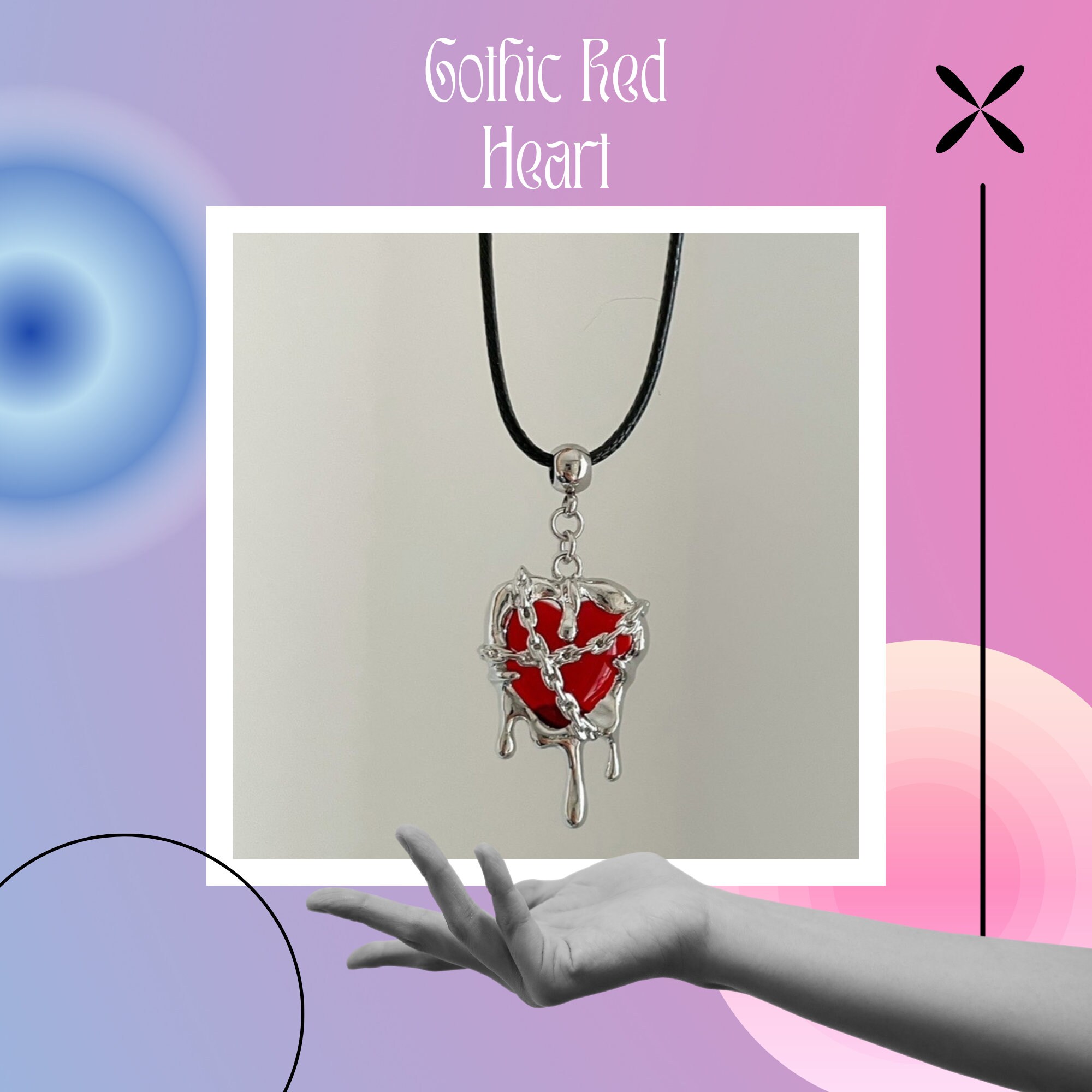 Kpop Vintage Goth Y2K Heart Pendant Choker Clavicle Chain Necklace For  Women Egirl EMO Punk Grunge Collares Aesthetic Jewelry