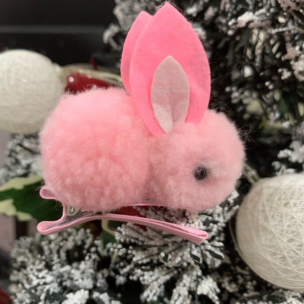 Rabbit Hair Clip Etsy