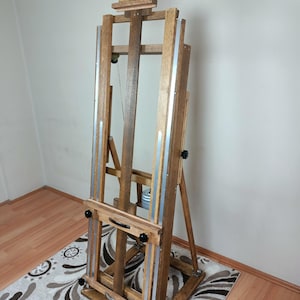 Handcrafted Counterweight Studio Easel – Solid Kiln-Dried Pine | Adjustable, Artist-Grade, Professional Easel