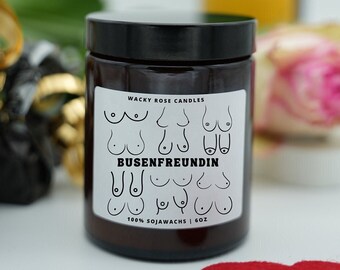 Duftkerze, Busenfreundin, Champagner Kerze, Geschenk für Freundin, Geschenk für Freund, Sojawachs Kerze, Weihnachtsgeschenk