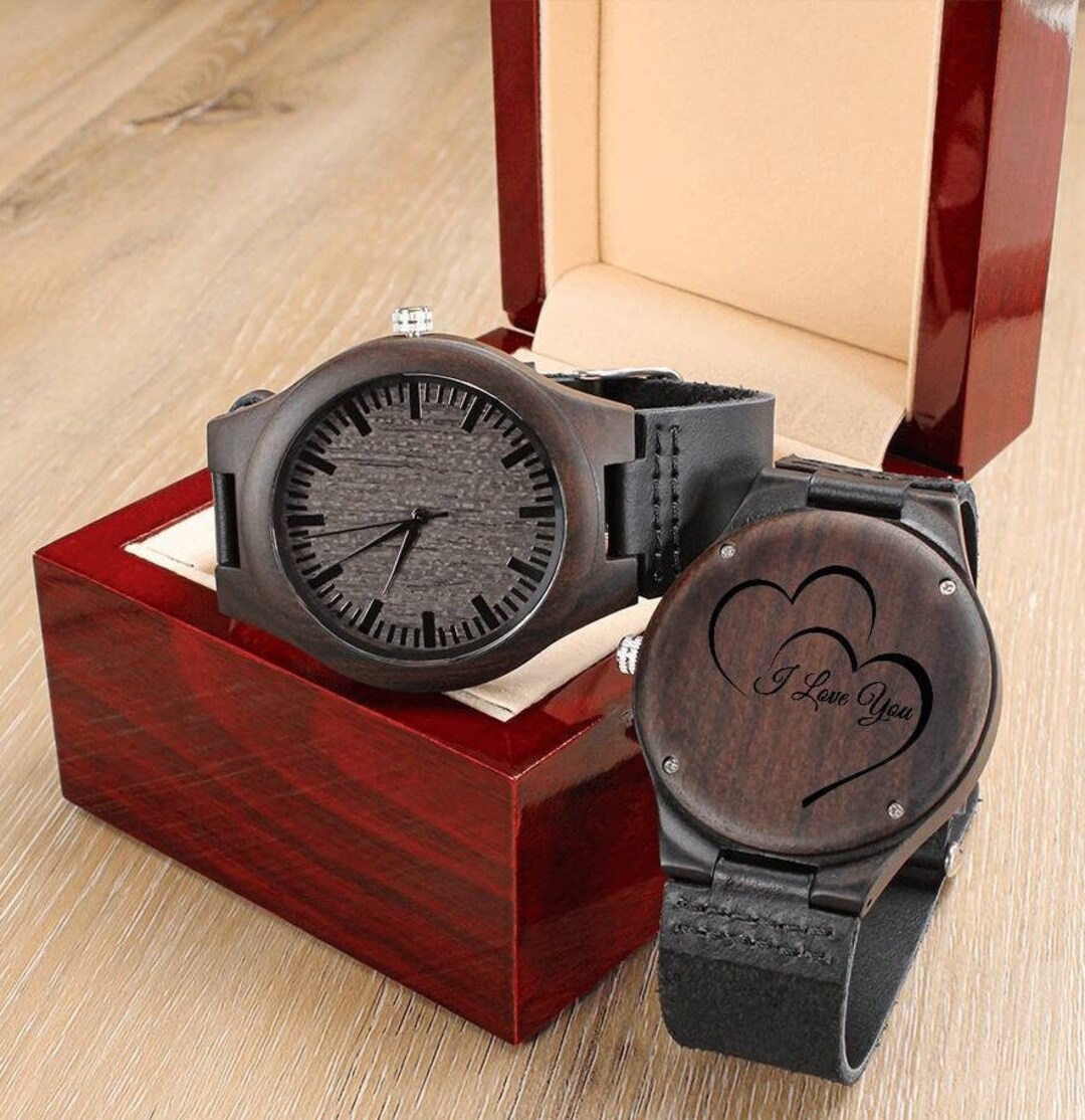 Engraved Wooden Watch Luxury Watch Men's Watches Etsy