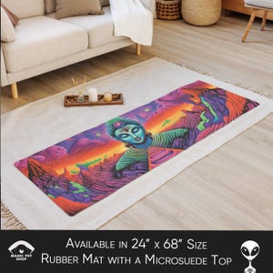 Tappetino da yoga psichedelico: design psichedelico e vibrante, microsuede antiscivolo