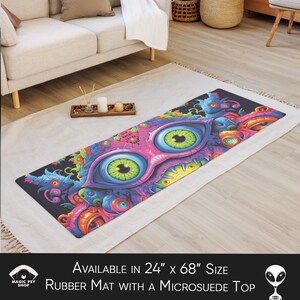 Tappetino da yoga psichedelico: design psichedelico e vibrante, microsuede antiscivolo