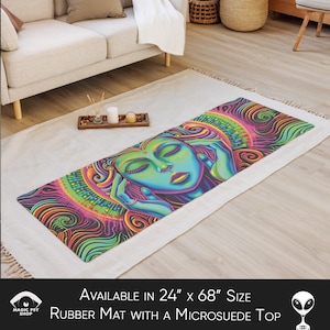 Tappetino da yoga psichedelico: design psichedelico e vibrante, microsuede antiscivolo