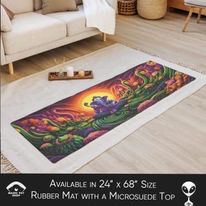 Tappetino da yoga psichedelico: design psichedelico e vibrante, microsuede antiscivolo
