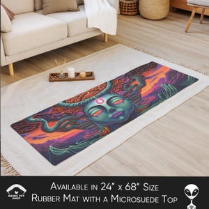 Tappetino da yoga psichedelico: design psichedelico e vibrante, microsuede antiscivolo