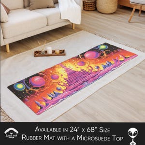 Tappetino da yoga psichedelico: design psichedelico, superficie in microsuede, antiscivolo