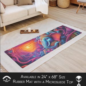 Tappetino da yoga psichedelico: design psichedelico e vibrante, microsuede antiscivolo
