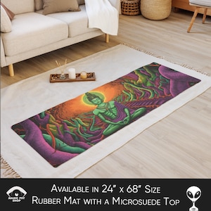 Tappetino da yoga psichedelico: design psichedelico e vibrante, microsuede antiscivolo