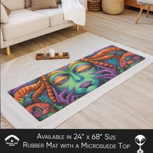 Tappetino da yoga psichedelico: design psichedelico e vibrante, microsuede antiscivolo