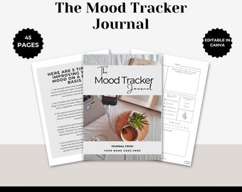 Mood Tracker Journal, Mood Journal, Printable Mood Tracker, Daily Mood Tracker, Emotion tracking, Healing Journal, Anxiety Journal, Therapy