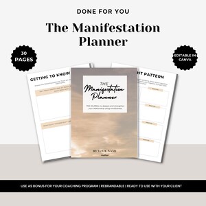 Manifesting Planner, Manifestation Coach, Therapy Journal, Mental Health Journal, Wellness Journal, Healing Journal, Therapy Tools