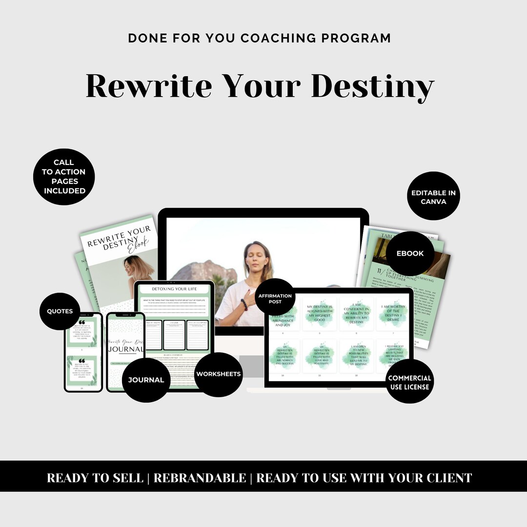 Rewrite Your Destiny Done for You Coaching Program| Done for You Course ...