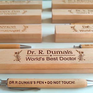 Personalized Wooden Pen Case: Engraved Name, Custom Wood Box