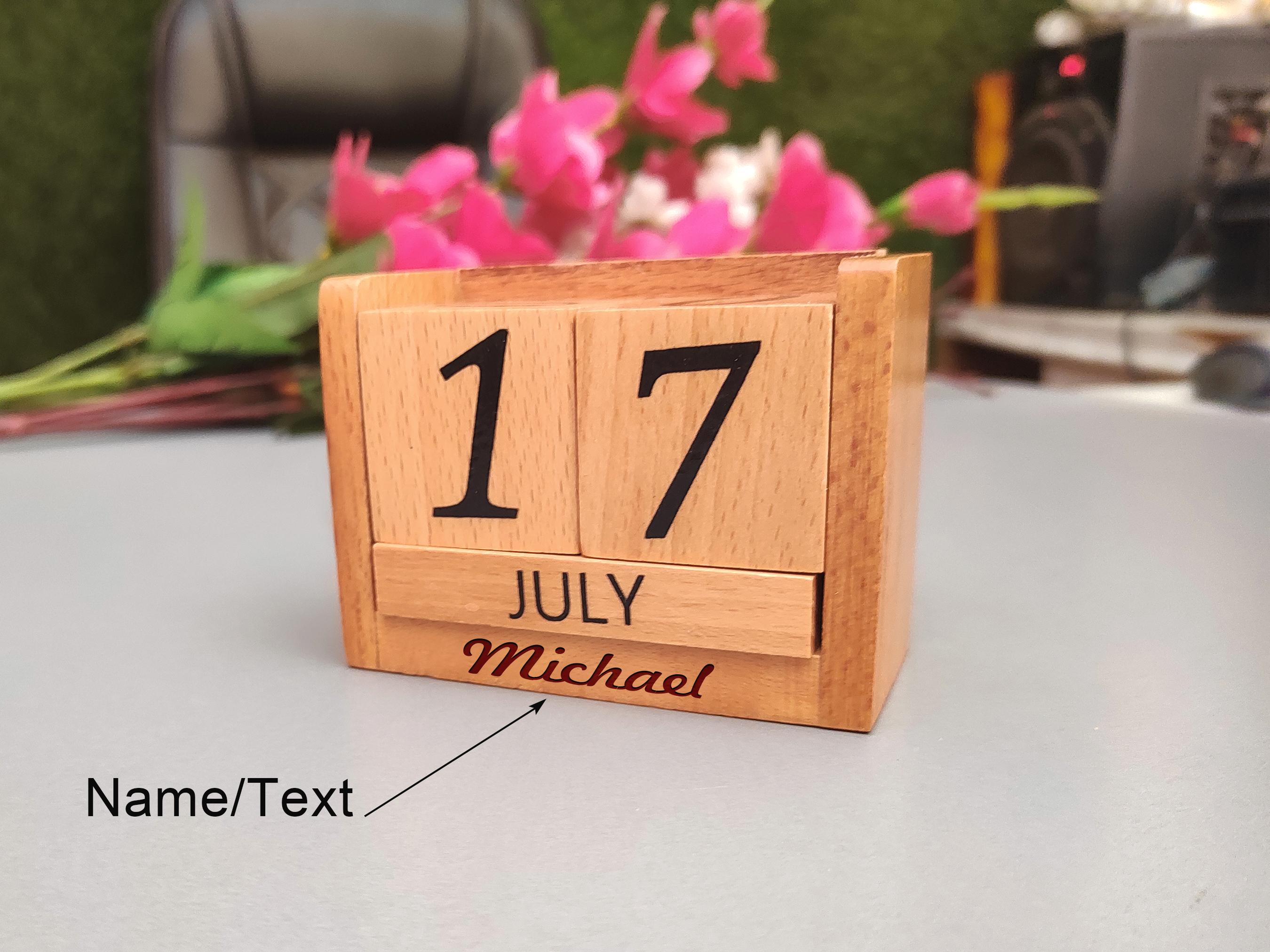 Personalized Wooden Calendar Block Set: Milestone Date Cubes - Etsy