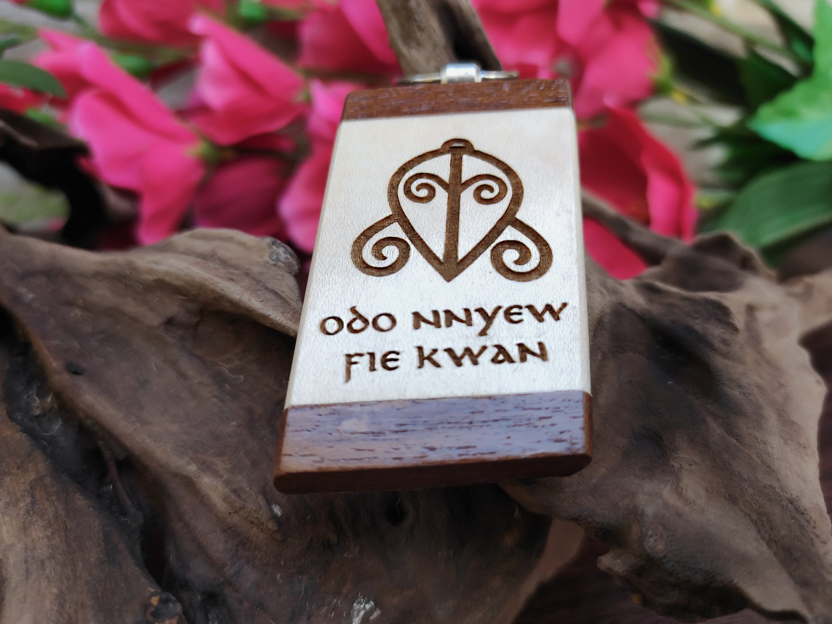 Personalized Wooden Adinkra Symbol Keychain: Engraved Name Keyring - Etsy