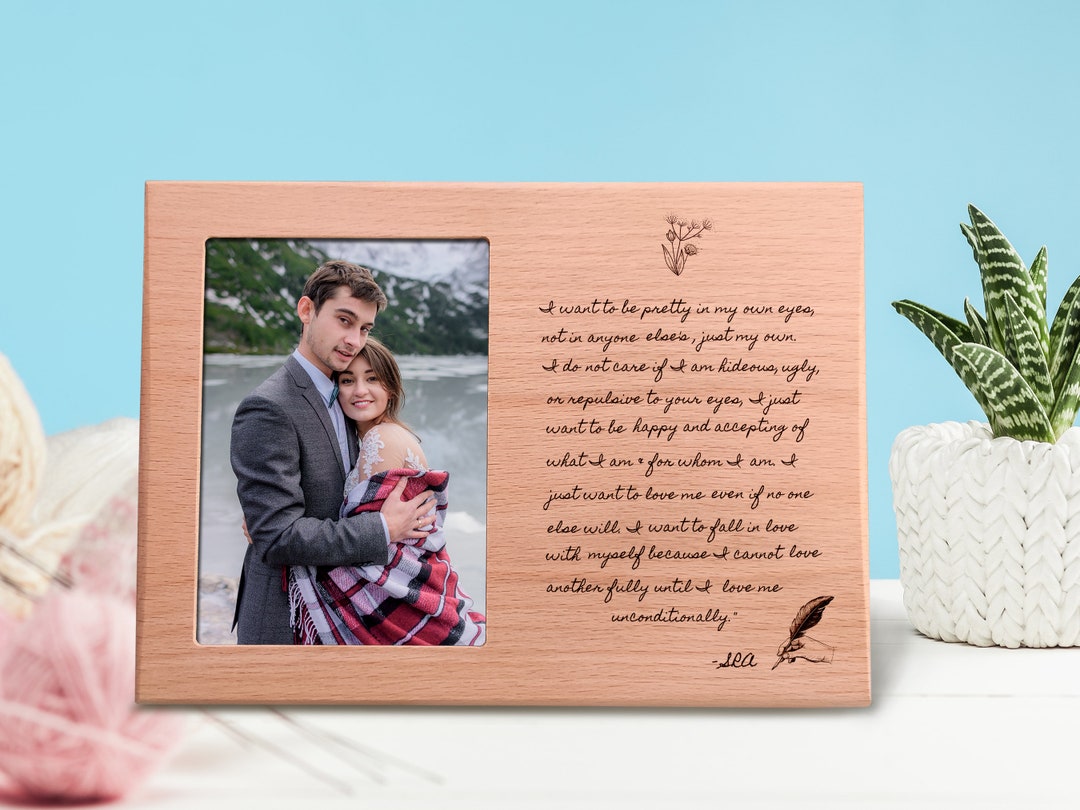 Engraved Handwriting Photo Frame: Personalized Memorial Gift - Etsy