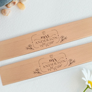 Stylos à bille gravés M. et Mme, ensemble stylo et étui en bois personnalisés, cadeau pour mariage, mariage en couple, cadeau stylet image 2