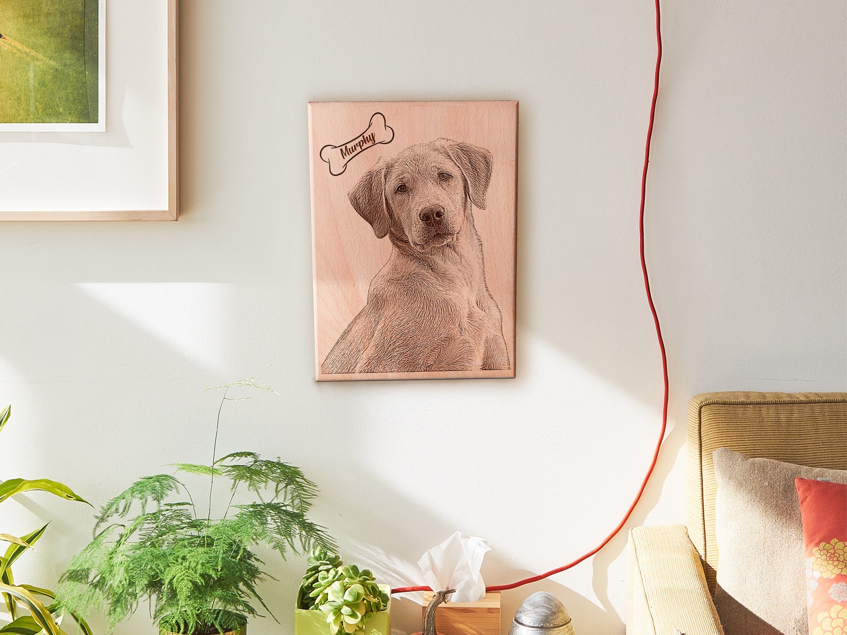 Custom Pet Portrait Wood Plank Burn Pet Memorial Photo Gift Pet Loss