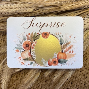 Scratch card / Grandparents pregnancy announcement / Marriage proposal / Surprise announcement / Customizable / Good for / Halloween theme