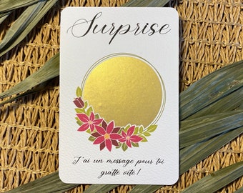 Cartes à gratter annonce grossesse pour Fêtes des Mères, Annonce mariage, Surprise Bon pour, Annonce Personnalisable