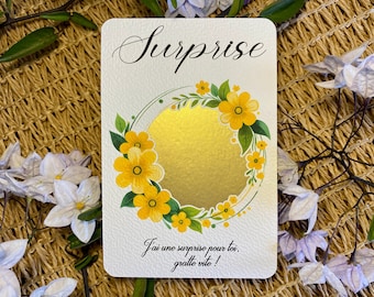 Carte à gratter / Annonce grossesse grands parents / Demande en mariage / Annonce surprise / Personnalisable / Bon pour