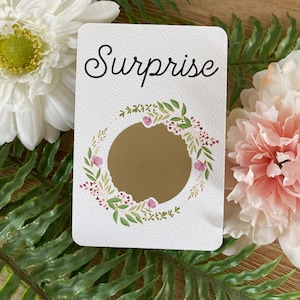 Carte à gratter / Annonce grossesse grands parents / Demande en mariage / Annonce surprise / Personnalisable / Bon pour