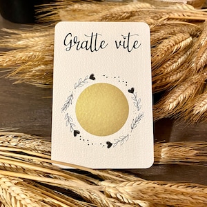 Carte à gratter / Annonce grossesse grands parents / Demande en mariage / Annonce surprise / Personnalisable / Bon pour image 4
