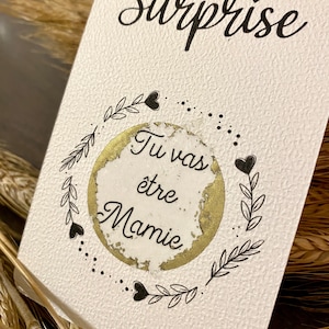 Carte à gratter / Annonce grossesse grands parents / Demande en mariage / Annonce surprise / Personnalisable / Bon pour image 8