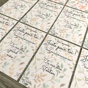 Carte a gratter annonce grossesse originale, tu vas être mamie, papy, tata, tonton, grande soeur, grand frère etc… image 4