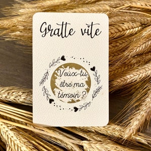 Carte à gratter / Annonce grossesse grands parents / Demande en mariage / Annonce surprise / Personnalisable / Bon pour image 5