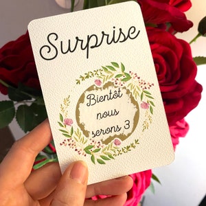 Carte à gratter / Annonce grossesse grands parents / Demande en mariage / Annonce surprise / Personnalisable / Bon pour image 5