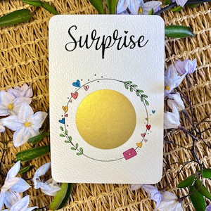 Carte à gratter / Annonce grossesse grands parents / Demande en mariage / Annonce surprise / Personnalisable / Bon pour Surprise