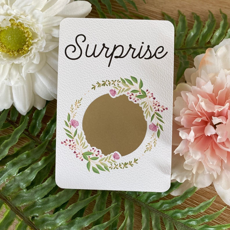Carte à gratter / Annonce grossesse grands parents / Demande en mariage / Annonce surprise / Personnalisable / Bon pour image 1