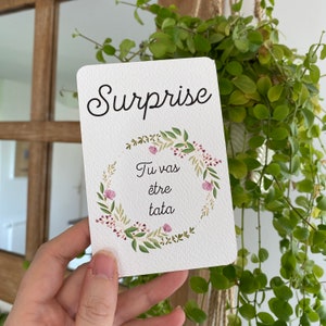 Carte à gratter / Annonce grossesse grands parents / Demande en mariage / Annonce surprise / Personnalisable / Bon pour image 4