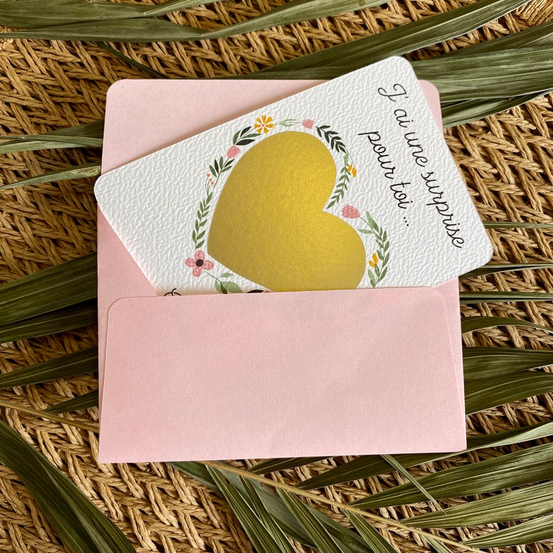 Carte à gratter / Annonce grossesse grands parents / Demande en mariage / Annonce surprise / Personnalisable / Bon pour image 5