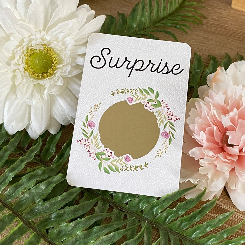 Carte à gratter / Annonce grossesse grands parents / Demande en mariage / Annonce surprise / Personnalisable / Bon pour image 3
