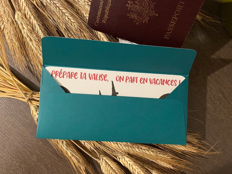 Carte à gratter billet d'avion personnalisable/Carte d'embarquement/Boarding pass image 3