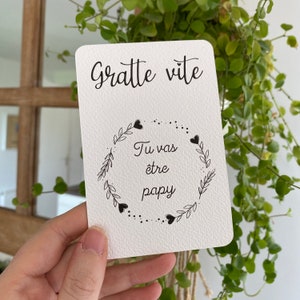 Carte à gratter / Annonce grossesse grands parents / Demande en mariage / Annonce surprise / Personnalisable / Bon pour image 6