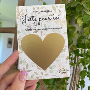 Carte a gratter annonce grossesse originale, tu vas être mamie, papy, tata, tonton, grande soeur, grand frère etc… Feuillage