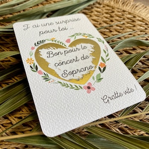 Carte à gratter / Annonce grossesse grands parents / Demande en mariage / Annonce surprise / Personnalisable / Bon pour image 10