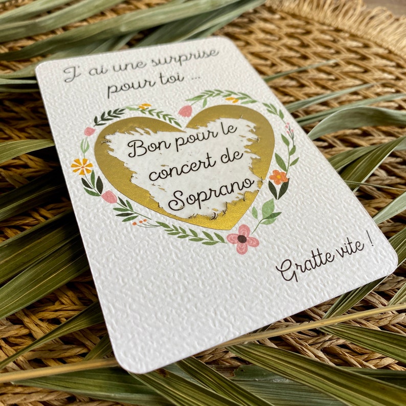 Carte à gratter / Annonce grossesse grands parents / Demande en mariage / Annonce surprise / Personnalisable / Bon pour image 10