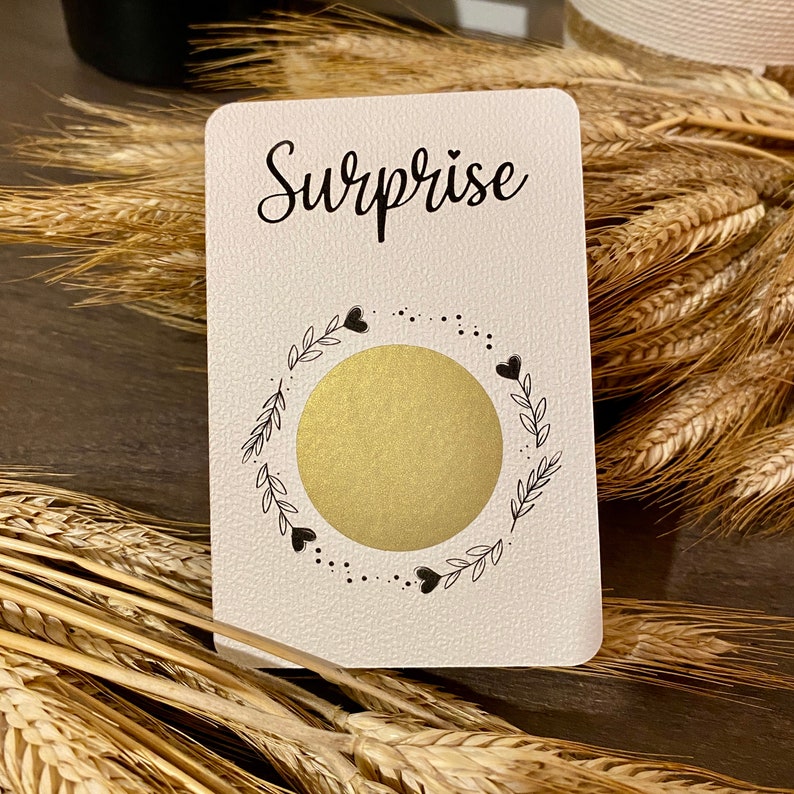 Carte à gratter / Annonce grossesse grands parents / Demande en mariage / Annonce surprise / Personnalisable / Bon pour image 7